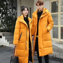 2020 winter New lovers Korean cotton clothes men and women long knee cotton clothes loose cotton padded jacket tide