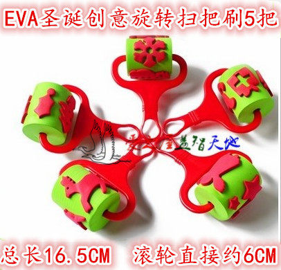 Kindergarten art district materials early teaching graffiti roller brush sponge printing characters to expand the seal pigment plate toy festival