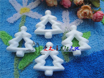 Kindergarten art material back adhesive paper plate button glued wood chip sequin white embryo egg Christmas foam pompom