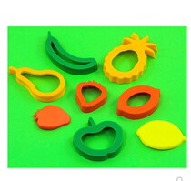 Fruit animal color clay printing model cutter squeezing cylinder kindergarten art area material plastic painting template tool