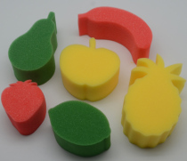 Fruit graffiti sponge paint plate rubbing table mud finger palm printing accessories plate painting childrens art material coloring