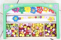 Childrens puzzle beading thread flower butterfly concentration training educational toy vision kindergarten desktop small class