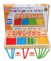 Several sticks recognize clock time teaching operation matching kindergarten mathematics area material educational toy building block column
