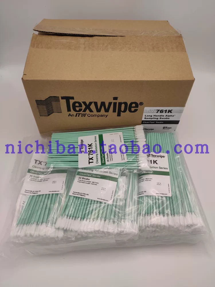 Образец cotton swab для отбора TEXWIPE для чистки TOC, лабораторный вбор (20 шт)