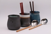 Hot pot soup spoon leakage spoon spoon cup material Japanese cooking pot soup spoon special wooden handle spoon stainless steel spoon