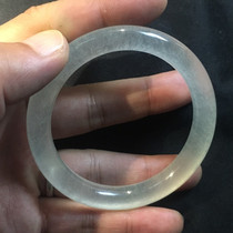  Natural A-goods water foam jade ice silk bracelet womens round strip water foam jade Afghan white jade bracelet jade bracelet