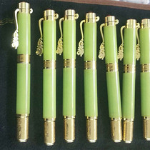  Natural luminous raw stone carving luminous pearl luminous stone high-end craft gift pen Iridium pen calligraphy pen