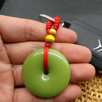  Super bright high-quality natural luminous stone keychain Luminous pearl rough safe buckle luminous couple pendant