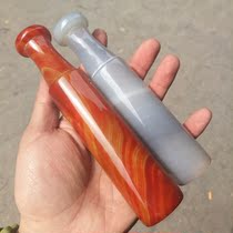  Natural bold agate jade dry cigarette holder Traditional old-fashioned dry cigarette bag cigarette rod accessories Jade cigarette holder