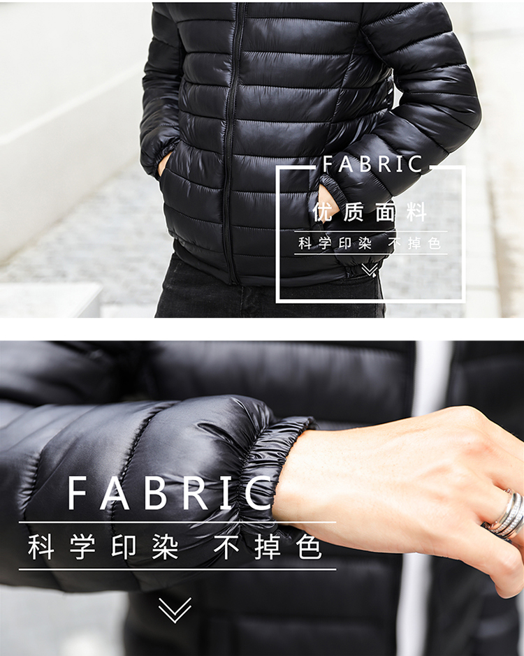 2018 cotton mới cho nam áo ngắn phần nhẹ phiên bản Hàn Quốc của nhíp tự canh bình thường mùa đông xuống bông pad bông áo gió