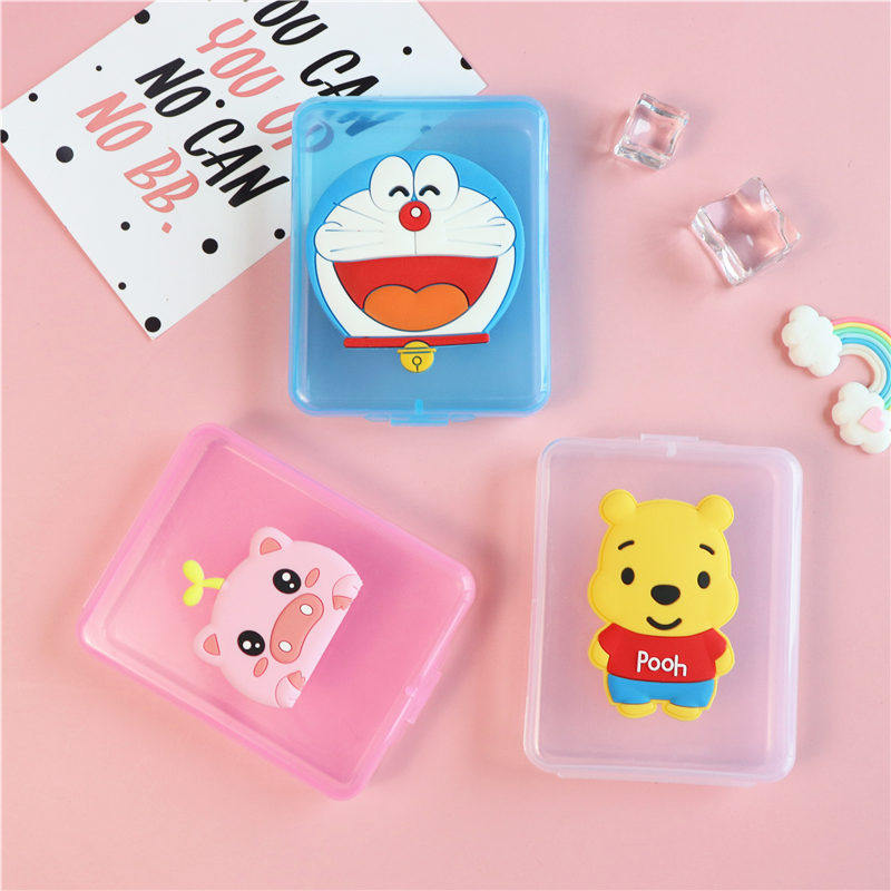 Dust-proof temporary mask storage box children go out portable student cartoon personality cute girl small box