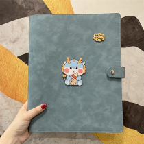 Cartoon a4a5 ​​baby mothers prenatal checkup storage book new version dragon baby pregnancy checkup report sheet file book loose-leaf leather information book