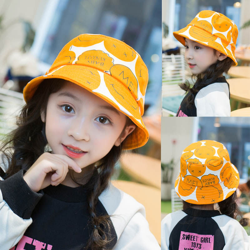 Baby hat spring and summer thin section boy and child cotton pot hat baby girl princess cute folding fisherman hat tide