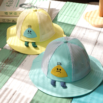 Summer thin baby net hat children fishermans hat Korean version of boys basin hat girl sun sun hat Sun Sun Cap