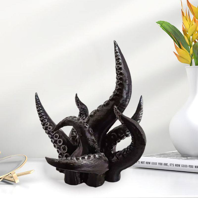 DIY Gothic-style Cthulhu tentacle resin figurine, cool handmade ornament, dark anime-style standee.