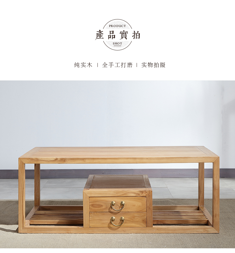 Mới kết hợp bàn ghế sofa kiểu Trung Quốc đăng nhập đơn giản cũ elm arhat giường 3 + 1 + 1 Zen ghế nội thất phòng khách - Bộ đồ nội thất bộ bàn ghế gỗ phòng khách