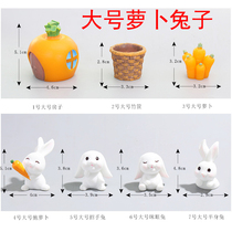 Large Number Radish House Small Rabbit Resin Paparazzi Toy Multimeat Bonsai Water Group Dress Up And Bake Cake Ornaments