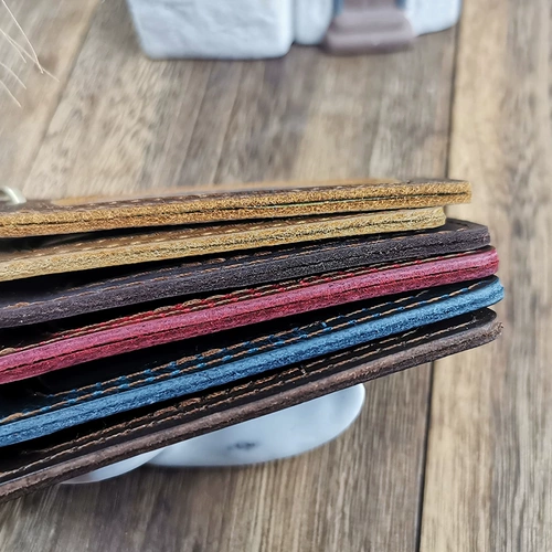 Картхолдер ручной работы, рабочий кожаный защитный чехол, сумка, ремень, из натуральной кожи