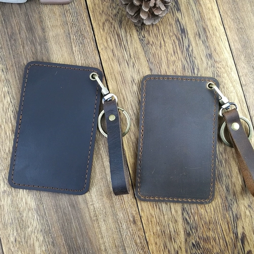 Оригинальный кожаный картхолдер, чехол для проездного для школьников подходит для мужчин и женщин, банковская карта, делается под заказ