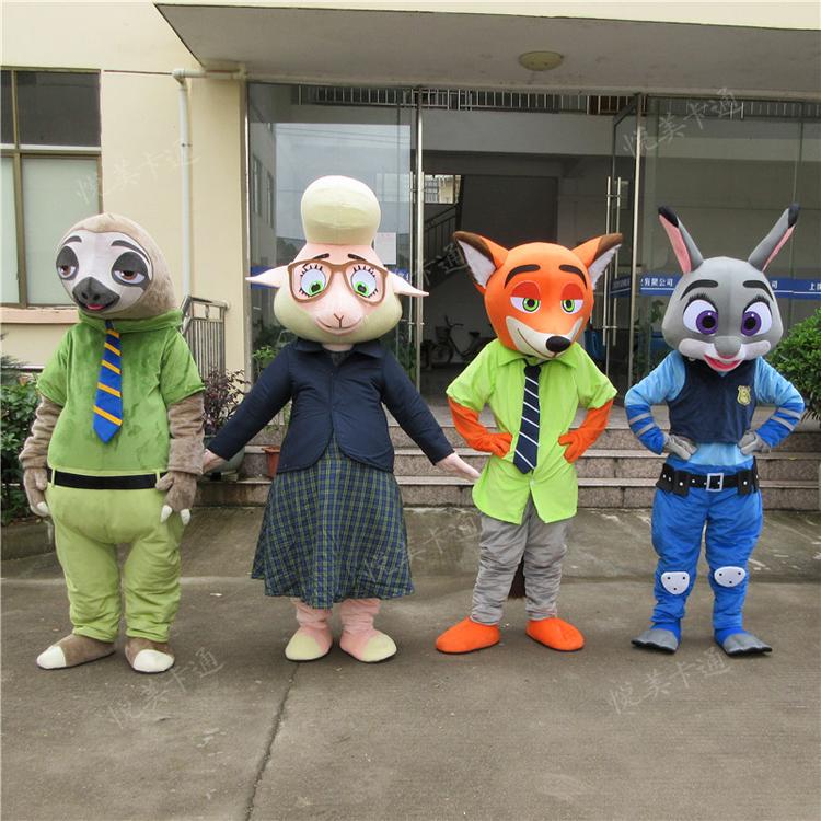 Zootopia Officer Judy Hopps Bunny Costume Nick Wilde Fox Costume Sloth Flash Costume