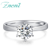 18K Platinum Marriage Diamond Ring Classic Six Claw Diamond Ring 1 carat Diamond Circular GIA Diamond Customized