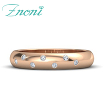 18K Platinum group inlaid diamond for ring PT Platinum Wedding Ring Custom Rose Gold Fashion Diamond Ring for men and women