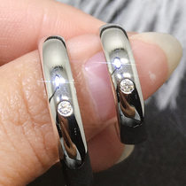 18K Platinum Diamond Male Ring PT950 Platinum Couple for the ring diamond female ring minimalist Diamond Ring Custom