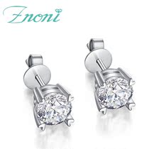 Simple fashion diamond earrings 18K platinum diamond earrings PT 950 platinum diamond earrings customized for the same model