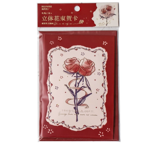Трехмерная открытка, небольшой креативный рождественский комплект, розы, планировщик