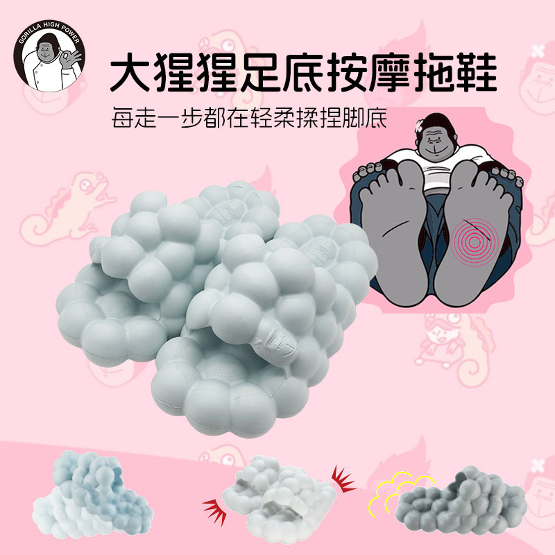 Authentic Gorilla Particle Foot Massage Slippers for Women, Non-Slip for Home Bathroom, Barefoot Feel, Soothing Home Slippers Authentic Gorilla Particle Foot Massage Slippers for Women, Non-Slip for Home Bathroom, Barefoot Feel, Soothing Home Slippers