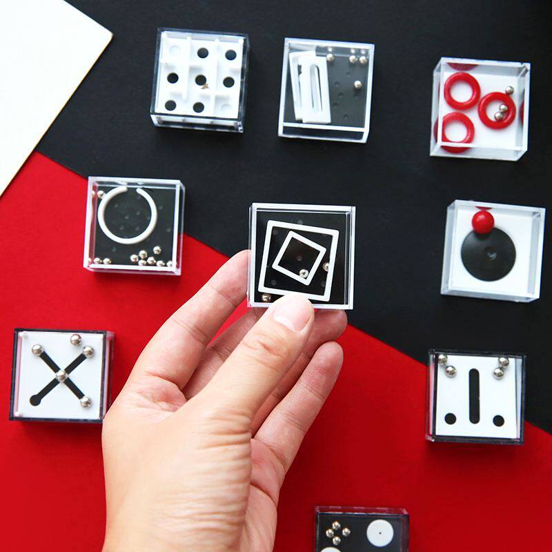 Douyin Net Red Unzip Sand Sculpture Toys Boring Box Gravity Maze Balance Bead Milk Frother Time Artifact Gift