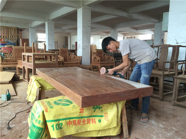 Manufacturer direct selling iron power wood furniture material iron power wood large plate old plate folk bed plate tea table material