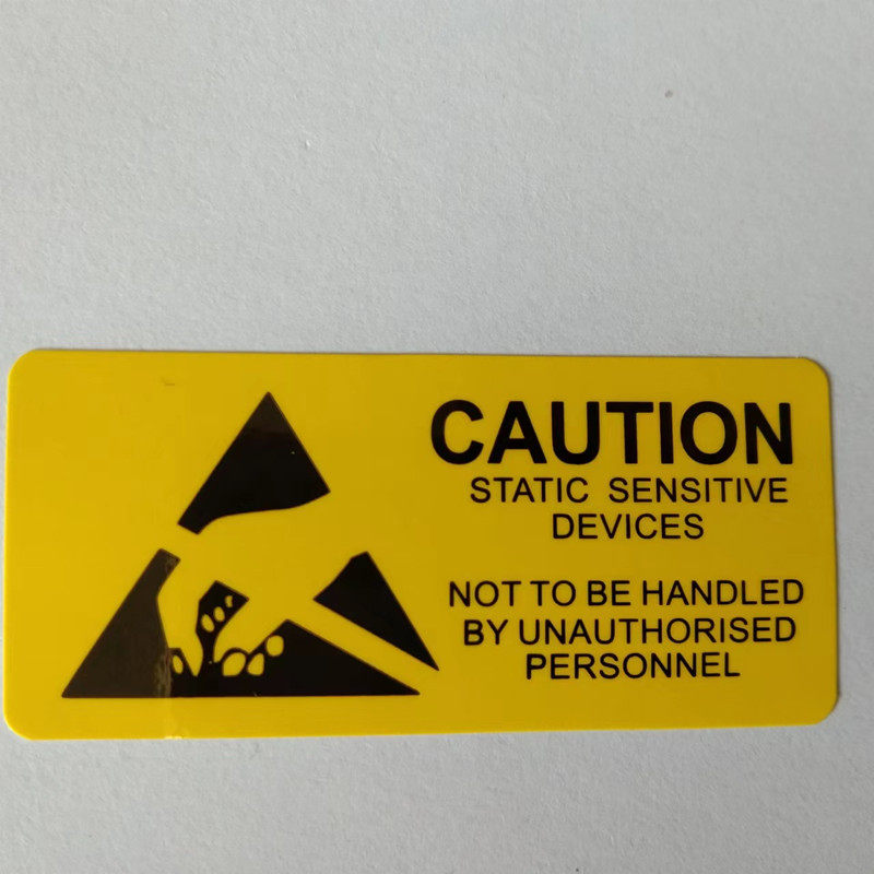Adhesive anti-static tags Warning of adhesive tags 2 5*5 5CM Anti-static stickers static tips