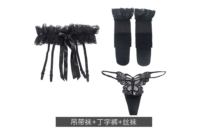 Nhầm lẫn châu Âu và Mỹ garter set ren gợi cảm dây nịt móc tất 