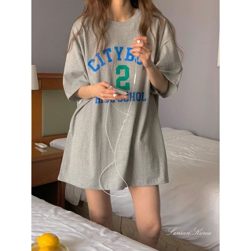 Gray Mid-Length T-Shirt for Women That Covers the Butt, Plus Size 100kg T-Shirt Dress for Tall Women That Covers the Belly Gray Mid-Length T-Shirt for Women That Covers the Butt, Plus Size 100kg T-Shirt Dress for Tall Women That Covers the Belly