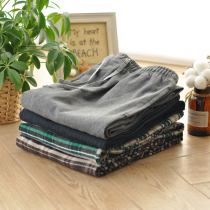  Plaid striped mens autumn and winter flannel frosted wool soft and warm pure cotton cashmere cotton home with long sleeping pants