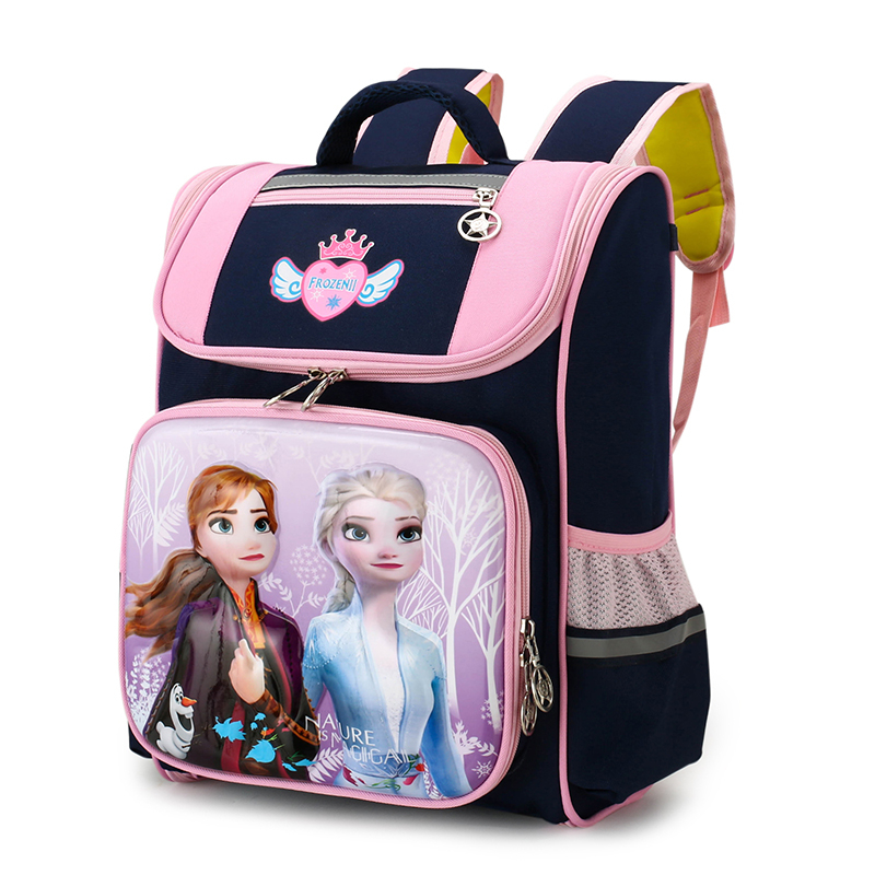 Frozen schoolbag female primary school students grade one, two and three to relieve the burden of cartoon backpack anti-splashing children's shoulder bag