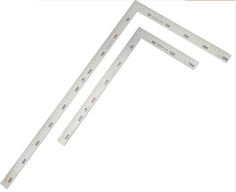 Double sided scale angle ruler multifunctional stainless steel woodworking square angle ruler 90-degree angle measuring tool Right angle ruler