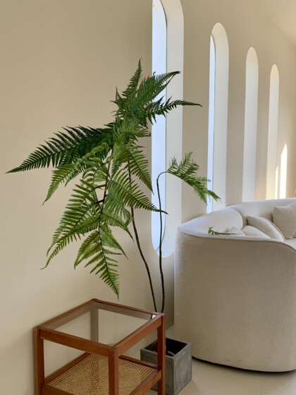 Loushujia Artificial Green Plant Monkey Head Fern Indoor Window Fake Plant Decoration Ornament Japanese Style Trendy Zen Bonsai