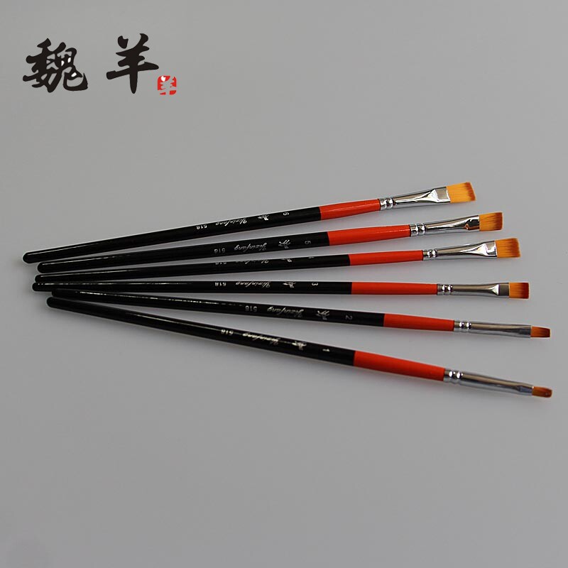 Nylon Fiber Chalk Penyl Acrylic Brush Paint Brush Paint Set Fine Art 6 - number Painting Brush