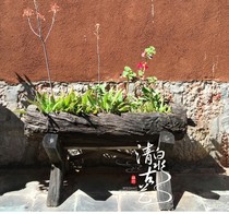 Anti-corrosion simple outdoor solid wood flower stand floor balcony flower shelf living room flower pot stand Indoor