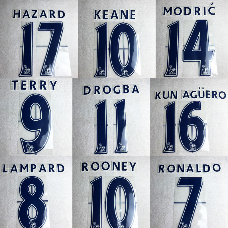 Premier League flocking number Blue Ronaldo Keane DROGB LAMPARD AGUERO TERRY
