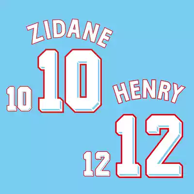 ZIDANE 10 HENRY 12 flocking number