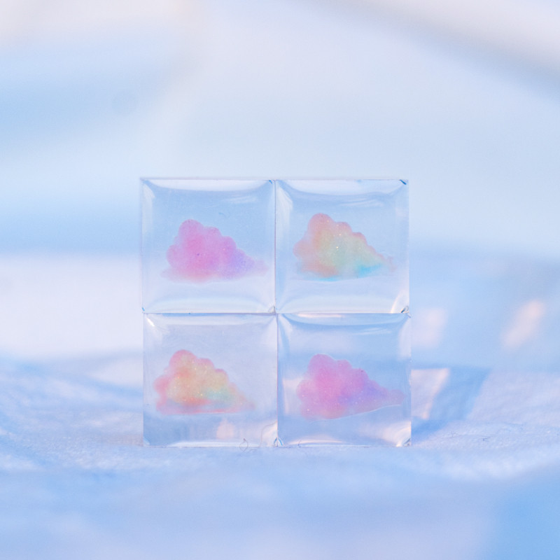 Wonderful clouds collect Peach Yaoyao and little Koi cloud cube Original Fire clouds Valentine's Day Birthday gift