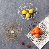 Nordic wind Net red creative fruit plate home living room coffee table ins iron snacks fruit basket fruit basin Desktop Storage