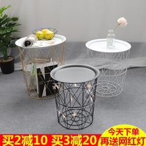 Dirty clothes basket living room bedroom home sofa side a few ins Nordic iron washing snack children toy storage basket