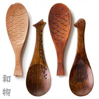 T Nanmu Rice Spoon Реалистичная рыба в форме рыбы веселая рис ложка рыба утка жираф-мультфильм рис Spoon 40G