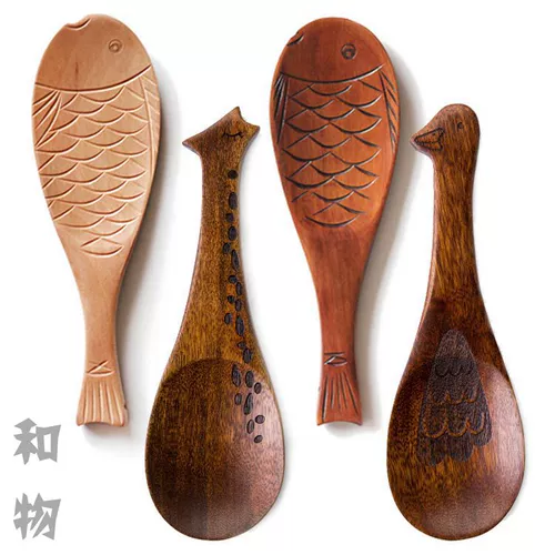 T Nanmu Rice Spoon Реалистичная рыба в форме рыбы веселая рис ложка рыба утка жираф-мультфильм рис Spoon 40G
