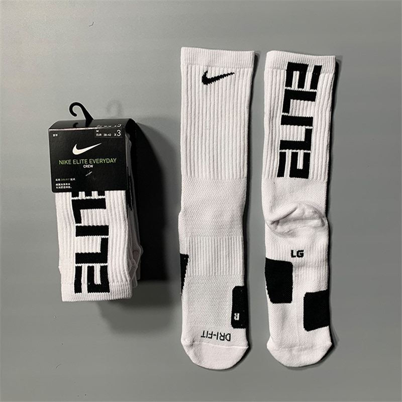 Nike Basketball Socks Men's High-Top Towel Bottom Elite Socks Player Training Running Mid-Length Sports Socks Cba Nike Basketball Socks Men's High-Top Towel Bottom Elite Socks Player Training Running Mid-Length Sports Socks Cba
