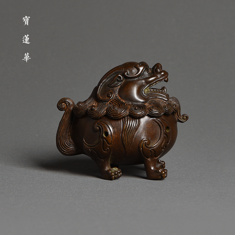 Lion Beast Bronze Incense Stove Pendulum tower Incense Stove back-back incense stove Incense Seal Stove Bronze Town Paper Incense Box Sinker bronze Incense Burner-Taobao